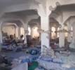 آثار قصف الحوثييين على المركز أثناء صلاة الجمعة